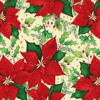 Poinsettia Christmas Luncheon Napkin