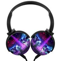 Headphones Lightweight with Mic Over Ear 3.5Mm Running Plants-Vs-Zombies Stereo Headsets for Girls