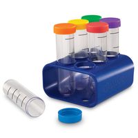 Learning Resources Primary Science Jumbo Test Tubes with Stand, Set of 6 Tubes, Ages 3+