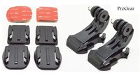 ProGear 2X Curved and 2X Flat Mounts With 3M Pads and 2 J-Hook Vertical Surface Mounts For GoPro Hero 4/3+/3/2/1 Everything Included