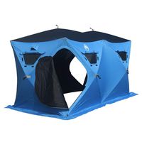 Nordic Legend Lavuu 6 Person Insulated Portable Ice Fishing Shelter with 2 Big Doors-Diamond Door Guard System