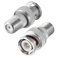 uxcell BNC Male to BSP F Female Coaxial Connectors with Brass Pin for CCTV Home Security 7pcs
