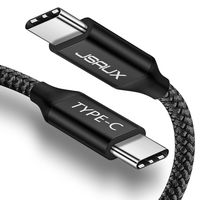 JSAUX USB C to USB C Cable 6.6ft, [MAX Output 20V 5A] Fast Charging Cable for USB Type-C Devices Including Google Pixel 2 XL, Nexus 6P, Galaxy S8, Note 8, Huawei Matebook, Nintendo Switch, New MacBook