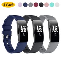 Watbro Bands Compatible with Fitbit Inspire HR/Fitbit Inspire/Fitbit Ace 2, Soft Silicone Sports Replacement Wristband, Water Resistant Fitness Straps Multi Color for Women Men Large Small