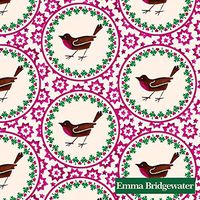 Emma Bridgewater IHR Cocktail or Tea Small Napkins Christmas Joy Robin 25 cm square