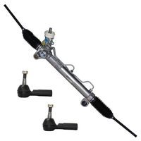 Detroit Axle Complete Power Steering Rack & Pinion Assembly + All 4 Inner & Outer Tie Rod Ends - w/o Magnasteer