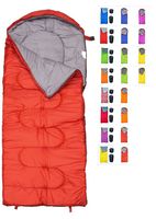 REVALCAMP Sleeping Bag for Cold Weather - 4 Season Envelope Shape Bags Great for Kids, Teens & Adults. Warm and Lightweight - Perfect for Hiking, Backpacking & Camping. Color: Red - Left Zip