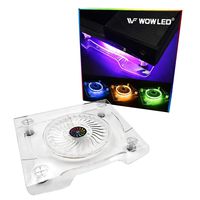WF Upgrade USB RGB LED Cooler Cooling Fan Stand, Multi-Color LED Light Cooler Pad Stand Accessories for PS4 Playstation 4 Pro, PS4 Slim, Xbox One X, Notebook, Laptop, Consoles