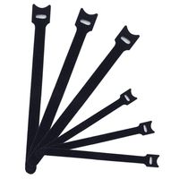 Tobomoco 50 Pack Reusable Cable Ties, 5 Inch & 8 Inch Hook and Loop Cord Ties, Adjustable Strap Fastener Cord Wraps, Cable Organizer, Black