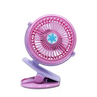 Coohole New Mini Portable Clip Fan Rechargeable Battery USB Desk Fan For Baby Stroller & Car (Pink)