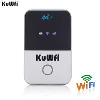 KuWFi 4G LTE Mobile WiFi Hotspot Unlocked Travel Partner Wireless 4G Router with SIM Card Slot Support LTE FDD B1/B3/B5 Support AT&T and U.S. Cellular 4G
