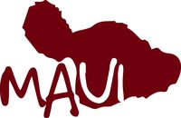 USCLIFESTYLE Hawaii Maui Hawaii Island (Burgundy) (Set of 2) Premium Waterproof Vinyl Decal Stickers for Laptop MacBook Phone Tablet Helmet Car Window Bumper Mug Tuber Cup Door Wall Decoration