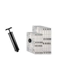 GONGSHI Premium Vacuum Storage Bags 10 Pack (5 x Medium, 5 x Small) Save 80% More Space - Travel Hand Pump Include