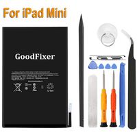 GoodFixer Replacement Battery fit Apple iPad Mini 1 A1432, A1454, A1455, Complete Repair Tools Kit, Adhesive Strip, New 0 Cycle 4440mAh Li-ion Replacement Battery [365 Days Warranty]