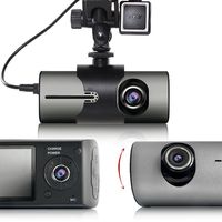 Indigi XR300 Car DVR Dash CAM + 2.7" LCD + Dual Lens (Front & Back) + G-Sensor Recording + GPS Tracker