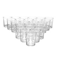 Royal Imports Candle Holder Glass Votive for Wedding, Birthday, Holiday & Home Decoration, Shot Glass, Set of 24 - Unfilled