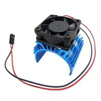 ShareGoo Alloy Heat Sink Heatsink with 5V Cooling Fan for 1/10 Car 540 550 3650 Size Brushless Engine Motor Remote Control Car Truck Buggy Crawler,Blue