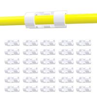 NICEKEY 20PCS Cable Clips Self-Adhesive Wire Holder Organize Management Cords for Car,Office and Home（White）