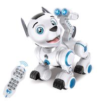 fisca Remote Control Robotic Dog RC Interactive Intelligent Walking Dancing Programmable Robot Puppy Toys Electronic Pets with Light and Sound for Kids Boys Girls Age 6, 7, 8, 9, 10 and Up Year Old