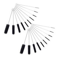 Fine Nylon Tube Brush Set, Nylon Bottle Cleaning Brush Set, Variety Pack for Glasses Drinking Straws, Keyboards, Jewelry Cleaning, Antistatic Brushes, Pipe Cleaning Brushes (A)