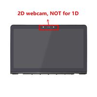 LCDOLED Replacement 15.6 inches FullHD 1920x1080 IPS LCD Display Touch Screen Digitizer Assembly Bezel with Controller Board for HP Envy 15-as000 15-as100 15t-as000 15t-as100 858711-001 (2D Webcam)