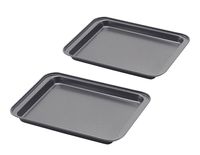 Baking Sheet Set of 2, SS&CC Profession 8 Inch Nonstick Sheet Pan Set, Dishwasher Safe, Organic Environmental Friendly Premium Coating, Carbon Steel Half Toaster Oven Pan Tray Replacement