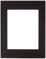Sax Premium Pre-Cut Mat, 7-1/2 x 9-1/2 Inch Window, Black, Pack of 10