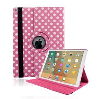 iPad 9.7 Inch Case 6th Generation, SorbSun PU leather Folid Smart Protective Stand 360 Degree Rotating Case Cover for 9.7 Inch Apple iPad Air 2/Air/2017 2018 iPad 5th&6th Generation - Hot Pink
