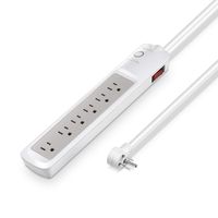 Surge Protector Power Strip with 6-Outlet, 6FT, 1277 Joule, ETL Listed, Overload Protection, Ideal for Computers, Home Theatre, Appliances, Office Equipment by KF