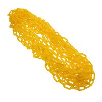 BISupply Plastic Chain Links Yellow Chain Link Plastic Chains Halloween Chain Crowd Control Chain Yellow 32ft x 6mm