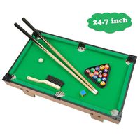 Portzon Mini Pool Table, Premium Tabletop Billiards Mini Snooker Game Set - Balls, Cues, and Rack Pool, Sport Bank Shot Family Playing