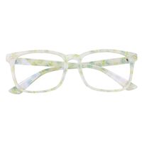 Agstum Blue Light Blocking Glasses Anti-fatigue Gaming Glasses Computer Glasses (Green flowers)