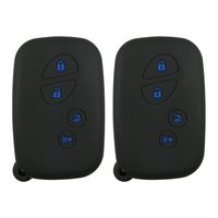 Coolbestda 2X Rubber Smart Key Fob Remote Cover Case Skin Jacket Wallet for Lexus RX350 IS250 GS300 GX460 GS460 IS350 is-C is-F LS600h ES350