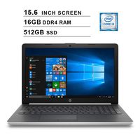 2019 Newest HP Pavilion 15 15.6 Inch HD Laptop (8th Gen Intel Core i3-8130U up to 3.4GHz, 16GB DDR4 RAM, 512GB SSD, Intel UHD Graphics 620, WiFi, Bluetooth, DVD, Windows 10 Home)