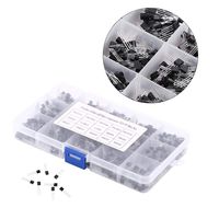 600Pcs 15 Kinds of Values X 40 Pcs NPN PNP Transistor TO-92 Kit Set with Plastic Box