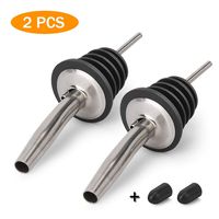 Stainless Steel Pourers, BALTRE Speed Wine Bottle Pourer, Olive Oil and Vinegar Tapered Stopper Spout, Suitable for 1 inch Bottle Mouth, Free Gift Sealed Dust Caps (2PCS)