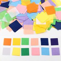 Outuxed 4800pcs 1inch Tissue Paper Squares, 12 Assorted Colors for Arts Craft DIY Scrapbooking Scrunch Art