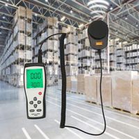 Digital Illuminance Meter，Light Meter with LCD Display，Split Type Luxmeter，Measure Lights 1-200000 Lux，for Homes，Office Buildings， Warehouses，Production Lines，Stage，Stadiums，etc.