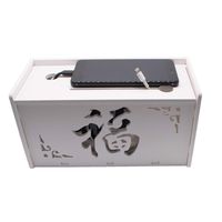 Cable Management Box Cord Organizer, Large Storage Holder for Desk, TV, Computer, USB Hub, System to Cover and Hide & Power Strips & Cords (FU, White, Size S)