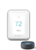 Echo Dot (3rd Gen) - Charcoal Fabric bundle with Honeywell Home T9 WIFI Smart Thermostat, Smart Room Sensor Ready