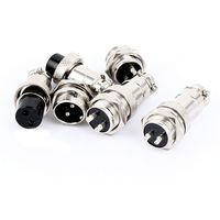 uxcell a16010300ux0182 Screw Aviation Connector Male Female GX16-2 16mm 2 Pin Pack of 4