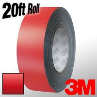 VViViD 3M 1080 Red Matte Vinyl Detailing Wrap Pinstriping Tape 20ft Roll (2 Inch x 20ft)