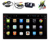 Wireless Camera + Android 4.4 in Dash Navigation GPS Head Unit 7 Inch Car Stereo Capactive Touch Screen WiFi Bluetooth Steering Wheel FM/AM auto Radio Android Car Radio Player