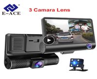 E-ACE Car DVR 3 Cameras Lens 4.0 Inch Dash Camera Dual Lens with Rearview Camera Video Recorder Auto Registrator Dvrs Dash Cam