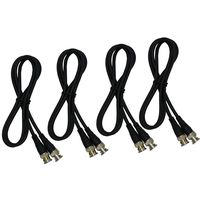 3.2ft BNC to BNC Jumper Cable Extension Connector Male to Male for CCTV DVR to TV System 4 Pack