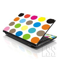 LSS 15 15.6 inch Laptop Notebook Skin Sticker Cover Art Decal Fits 13.3" 14" 15.6" 16" HP Dell Lenovo Apple Asus Acer Compaq (Free 2 Wrist Pad Included) Polka Dots
