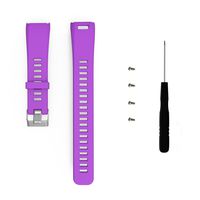 AUTRUN Band for Garmin vivosmart HR, Silicone Strap Replacement Wristband for Garmin vivosmart HR(No Tracker) (Style A: Purple, 5.70"-8.26" wrist)