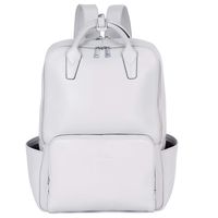 BOSTANTEN Laptop Backpack for Women 15.6 inch Computer genuine leather backpack purses College Travel Daypack large satchel Grey