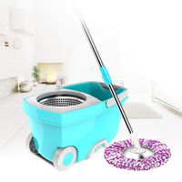  Clearance , New Upgraded Stainless Steel Microfiber 360 Rotating Mop And Bucket Floor Clean by Little Story