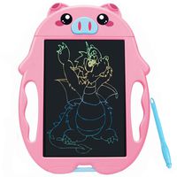 QISHI YUHUA LCD Writing Tablet 9 Inch,Colorful Doodle Board Drawing Board, Birthday Present for 2-6 Years Old Girl, Perfect Gifts for Girls Boys Toys Little Kids - Pink Pig